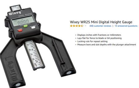 Wixey Mini Height Gauge W/ Fractions WR25 